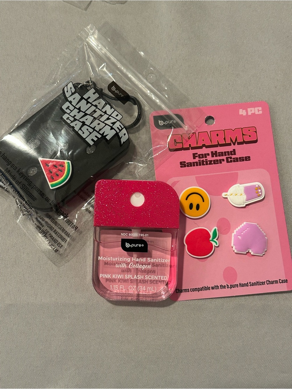 *NEW* B.Pure Hand Sanitizer with Croc-like case and charms (Viral)